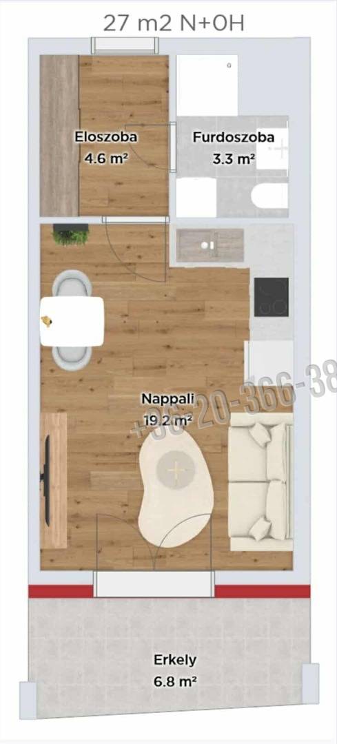 Eladó Társasházi lakás, Budapest XI. kerület, Adony utcai ltp., Etele út, 27nm, 43000000 Ft