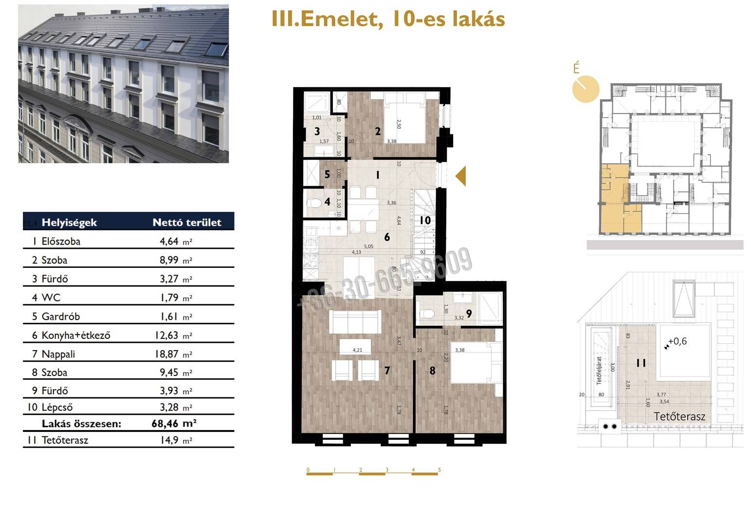 Eladó Társasházi lakás, Budapest VII. kerület, Erzsébetváros (Nagykörúton kívül), 69nm, 166900000 Ft
