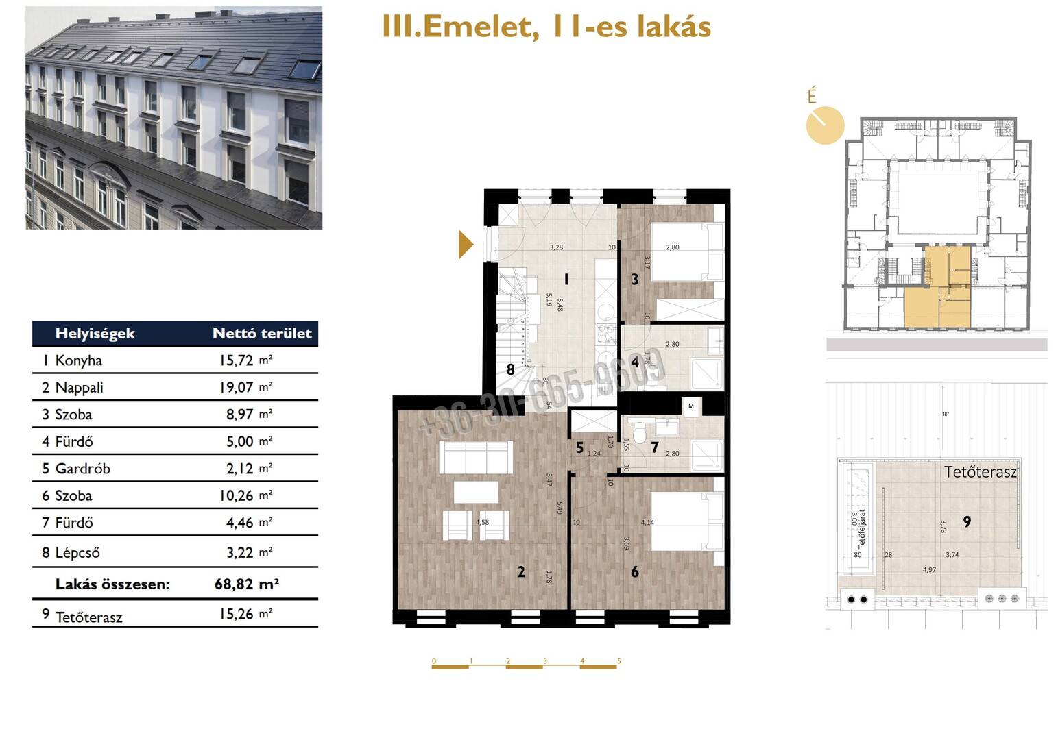 Eladó Társasházi lakás, Budapest VII. kerület, Erzsébetváros (Nagykörúton kívül), 69nm, 165800000 Ft