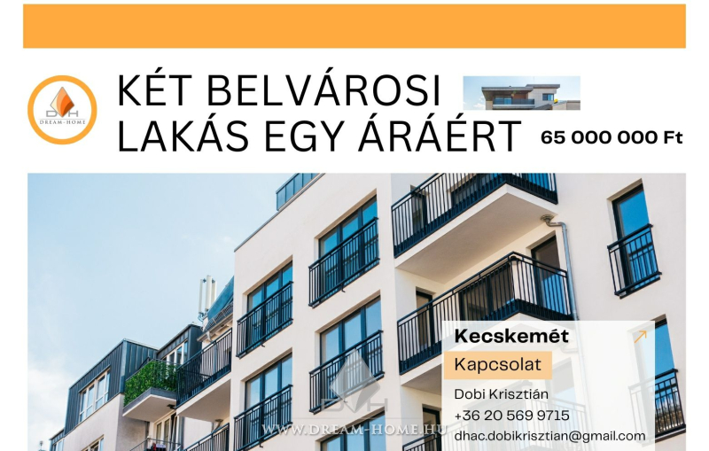 Eladó Lakás, Kecskemét, 107nm, 65000000 Ft