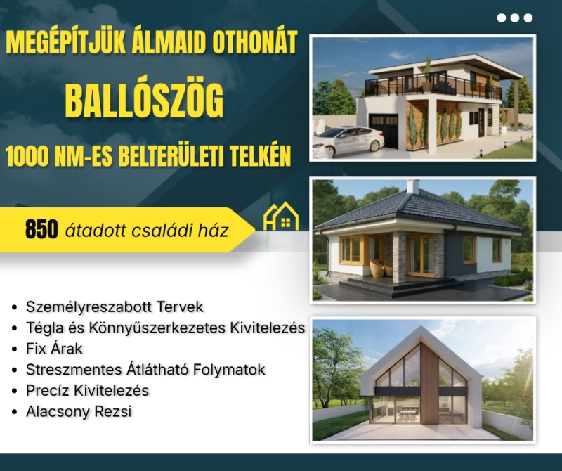 Eladó Ház, Ballószög, 85nm, 69400000 Ft