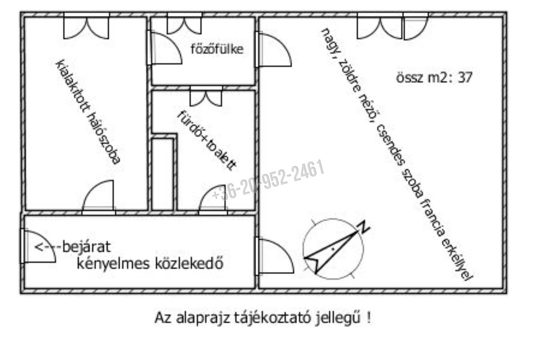 Eladó Társasházi lakás, Tatabánya, Újváros, Győri út, 37nm, 31900000 Ft