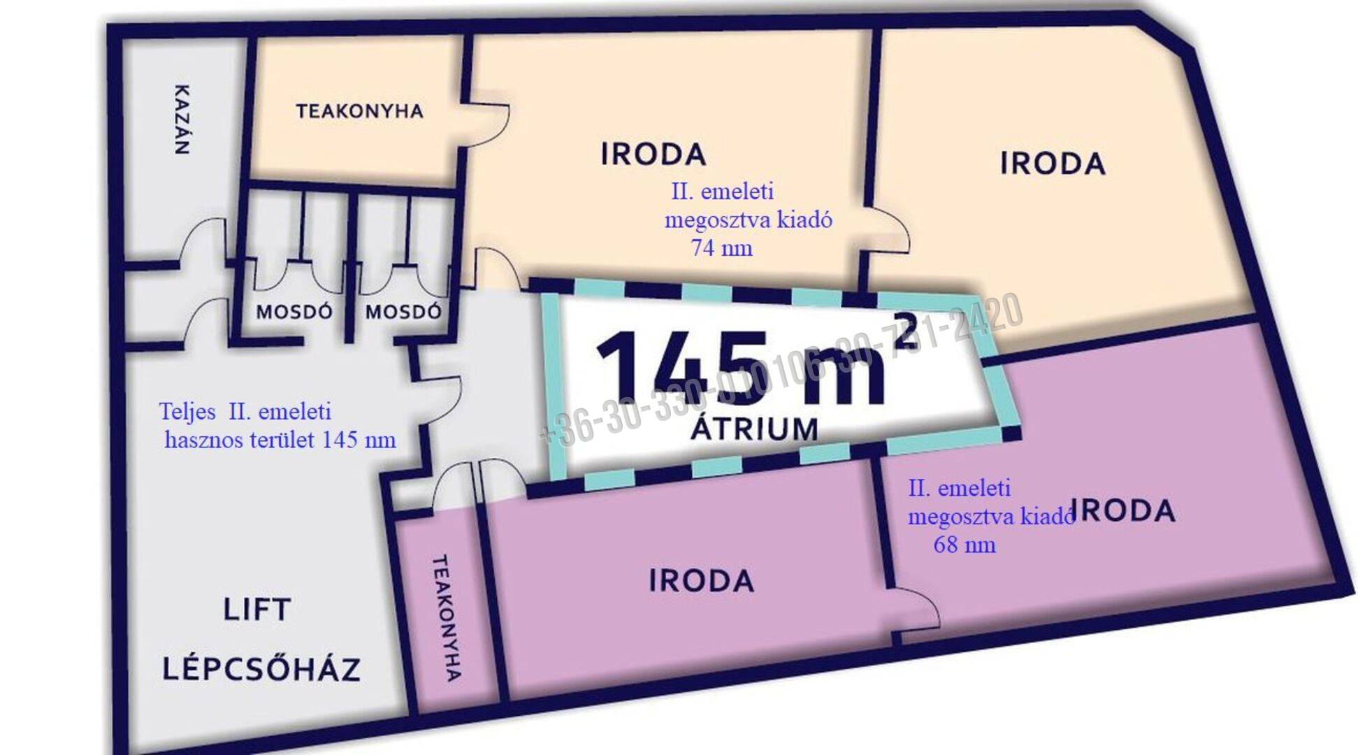 Kiadó Iroda, irodaház, Budapest III. kerület, Újlak, 97nm, 354050 Ft