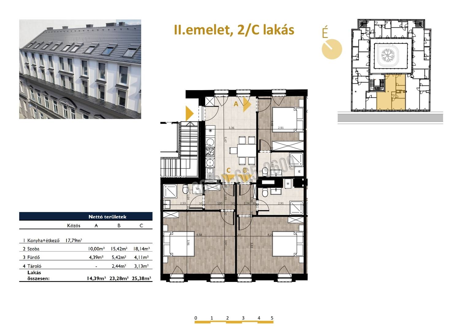 Eladó Társasházi lakás, Budapest VII. kerület, Erzsébetváros (Nagykörúton kívül), 81nm, 166000000 Ft