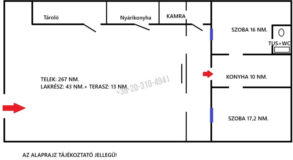 Eladó Családi ház, Paks, Nincs megadva, Nyár, 52nm, 17900000 Ft
