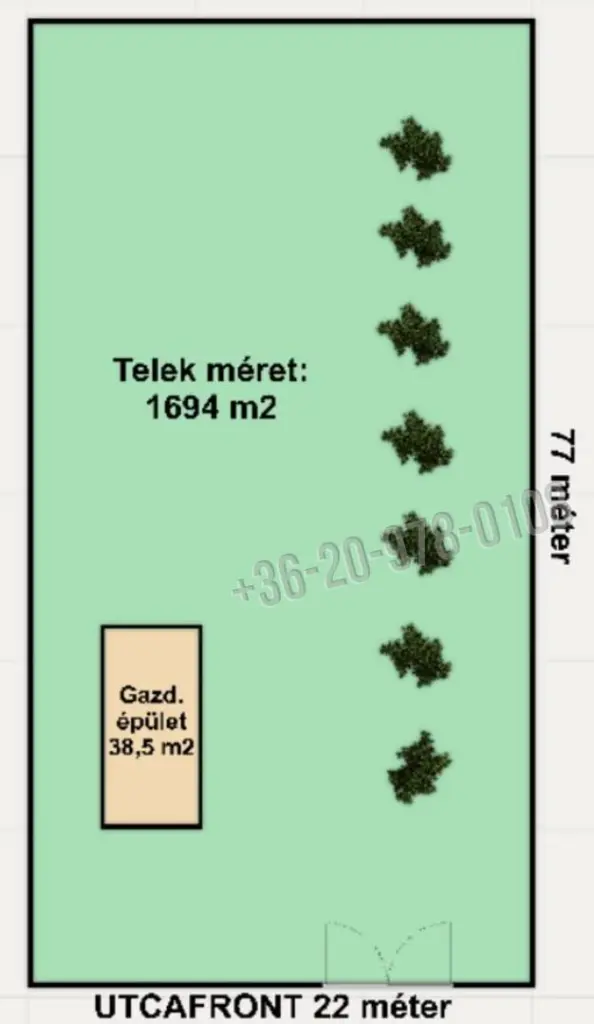 Eladó Külterületi telek, Szeged, Szőreg, Föld utca, 38nm, 20000000 Ft