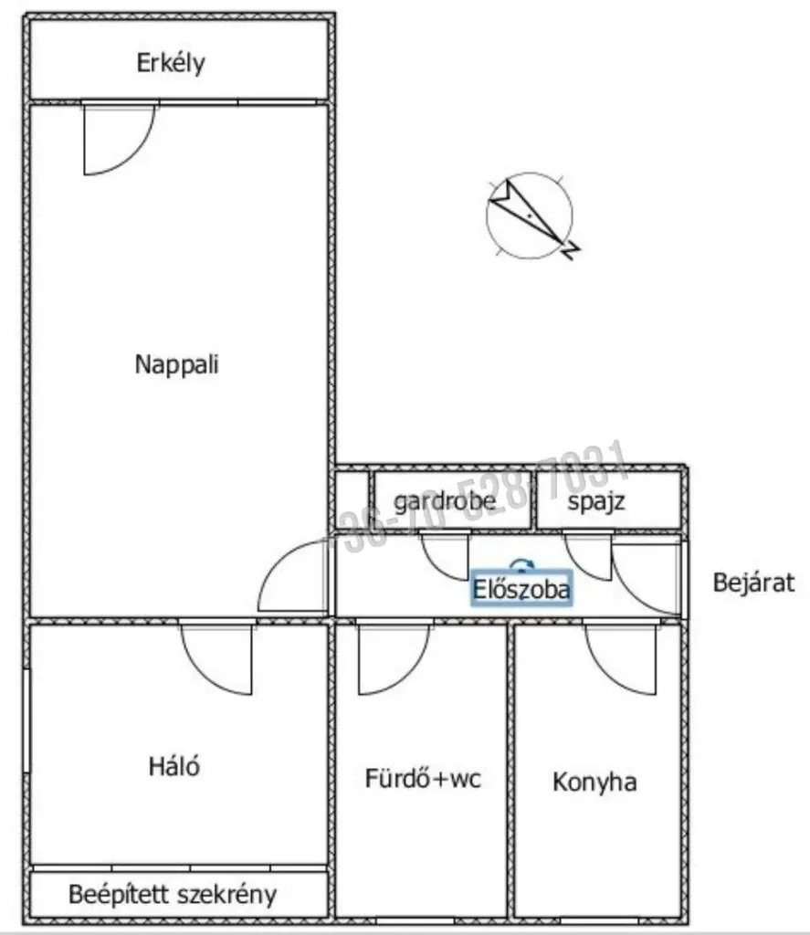 Eladó Társasházi lakás, Tatabánya, Újváros, Kőrösi Csoma Sándor tér, 55nm, 35499000 Ft