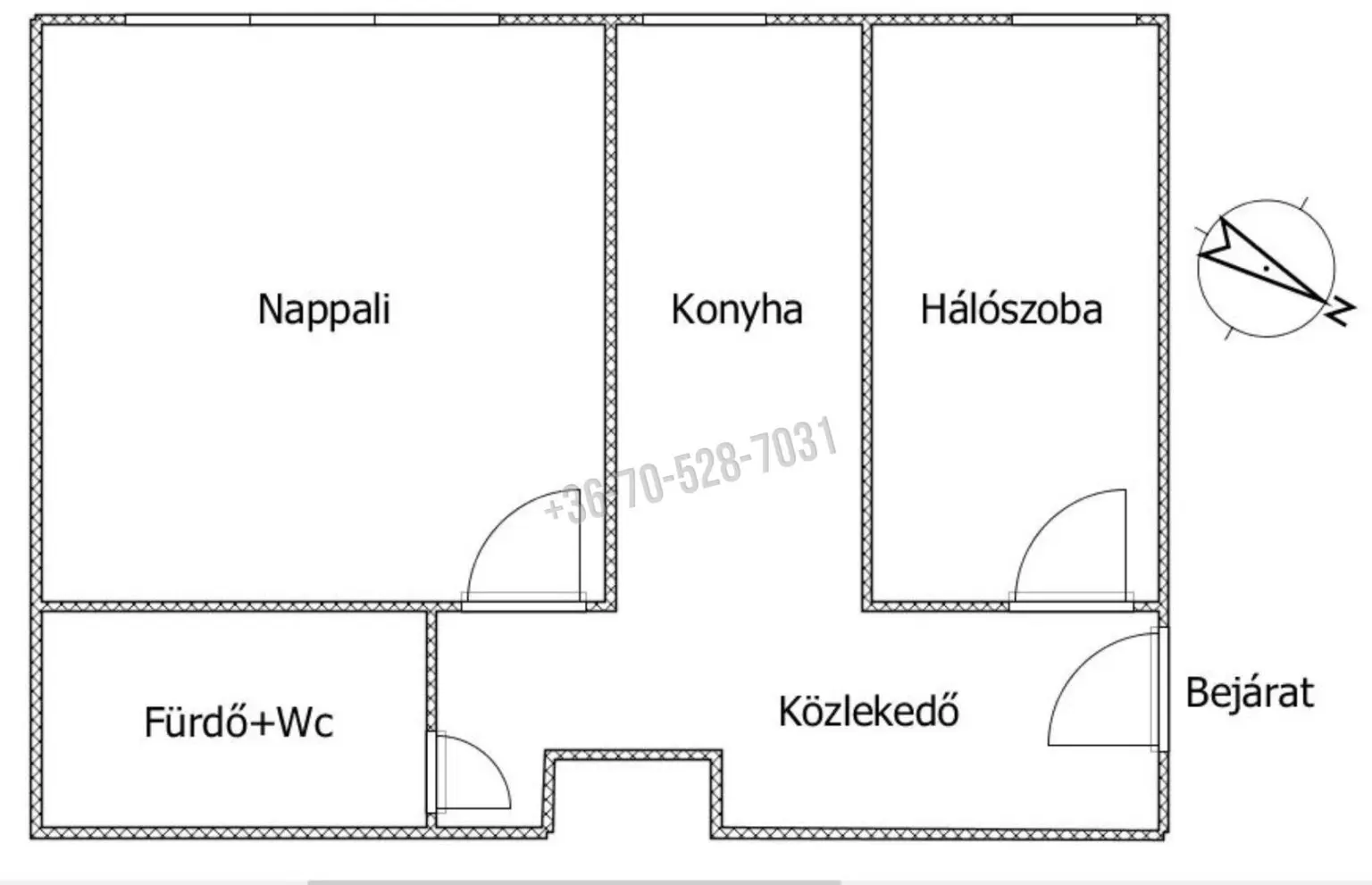 Eladó Társasházi lakás, Tatabánya, Kertvárosi lakótelep, Dr. Vitális István utca, 49nm, 33500000 Ft