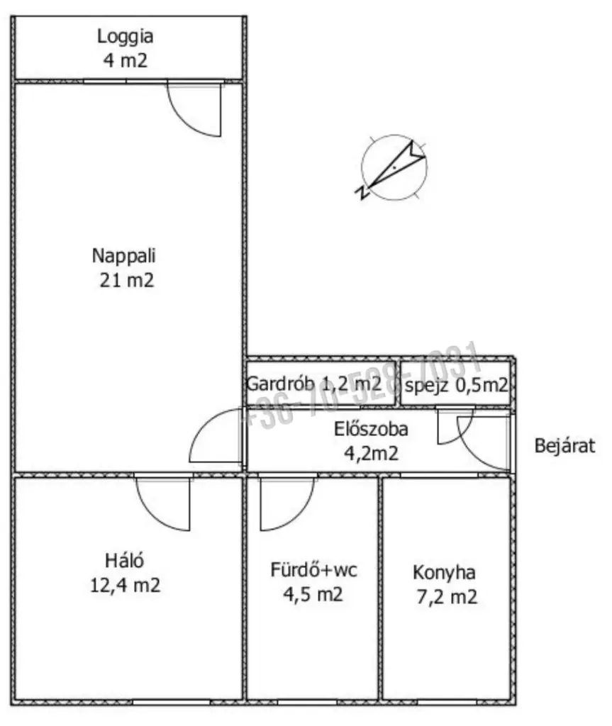 Eladó Társasházi lakás, Tatabánya, Újváros, Köztársaság útja, 55nm, 46700000 Ft