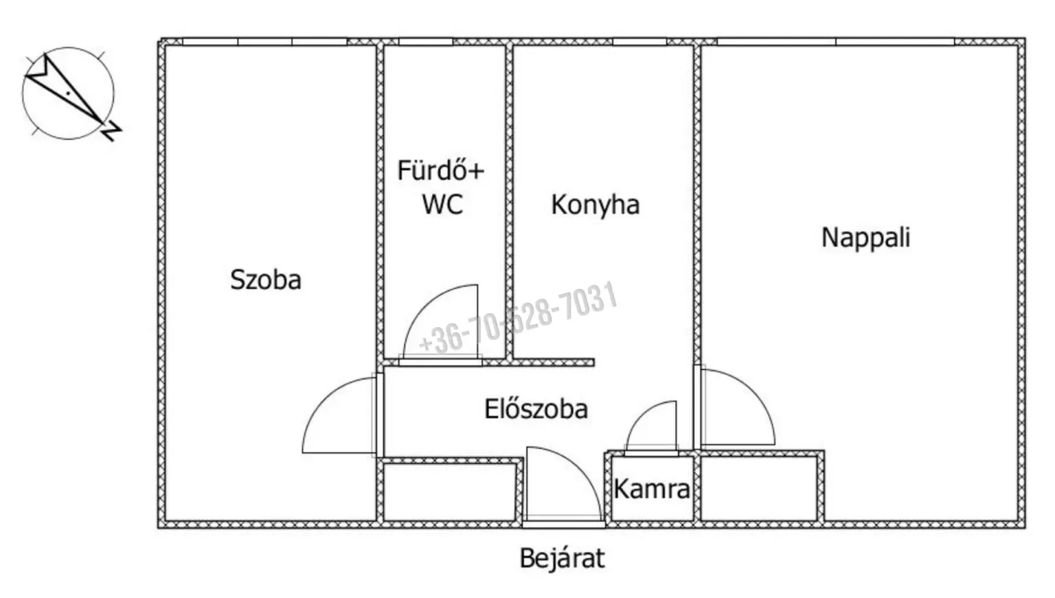 Eladó Társasházi lakás, Tatabánya, Újváros, Mártírok útja, 51nm, 38400000 Ft