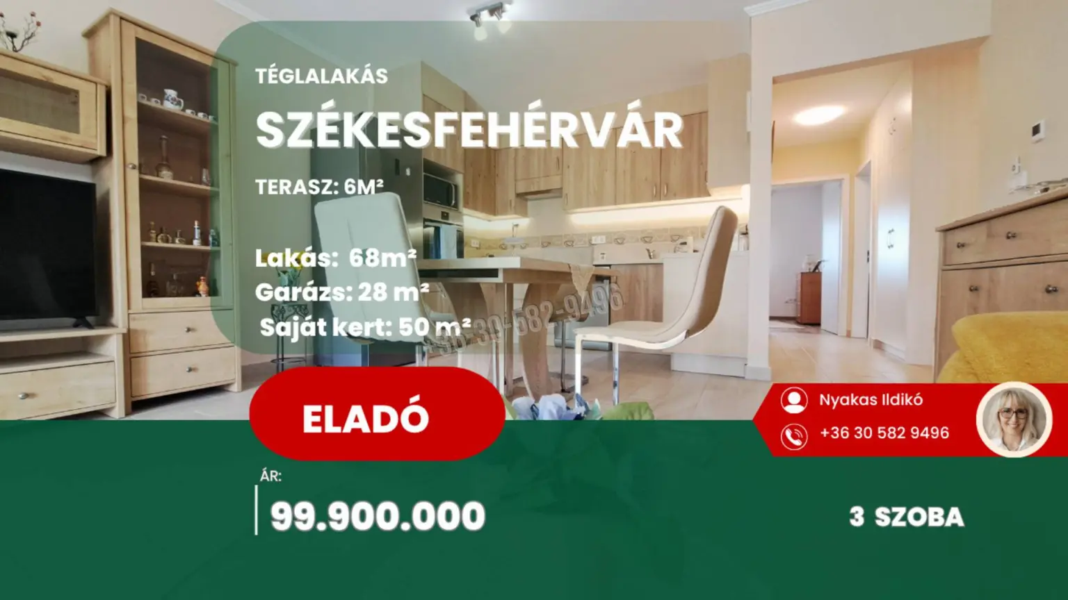 Eladó Társasházi lakás, Székesfehérvár, Nincs megadva, Királyhágó utca , 68nm, 99900000 Ft