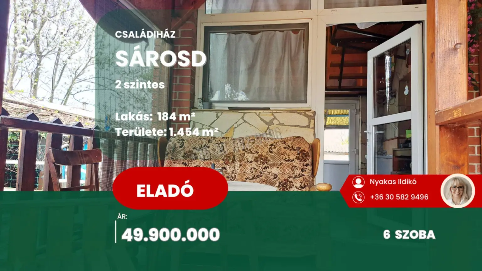 Eladó Családi ház, Sárosd, 174nm, 49900000 Ft