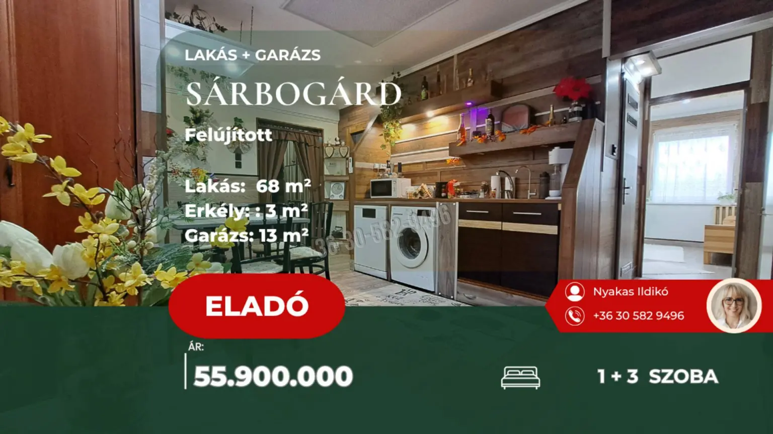 Eladó Panellakás, Sárbogárd, Nincs megadva, 68nm, 55900000 Ft