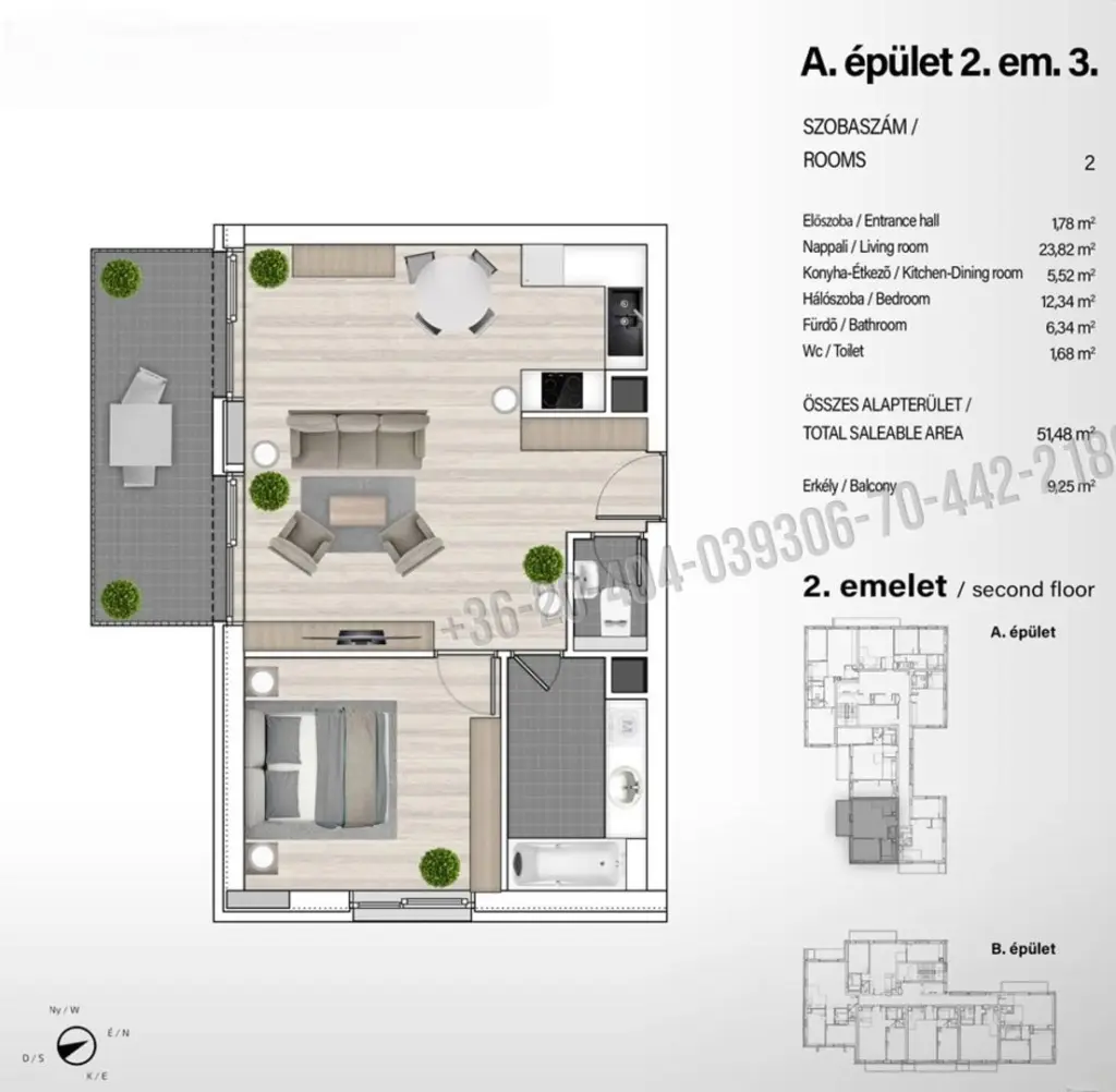 Eladó Társasházi lakás, Budapest XIII. kerület, Angyalföld, 52nm, 90648000 Ft