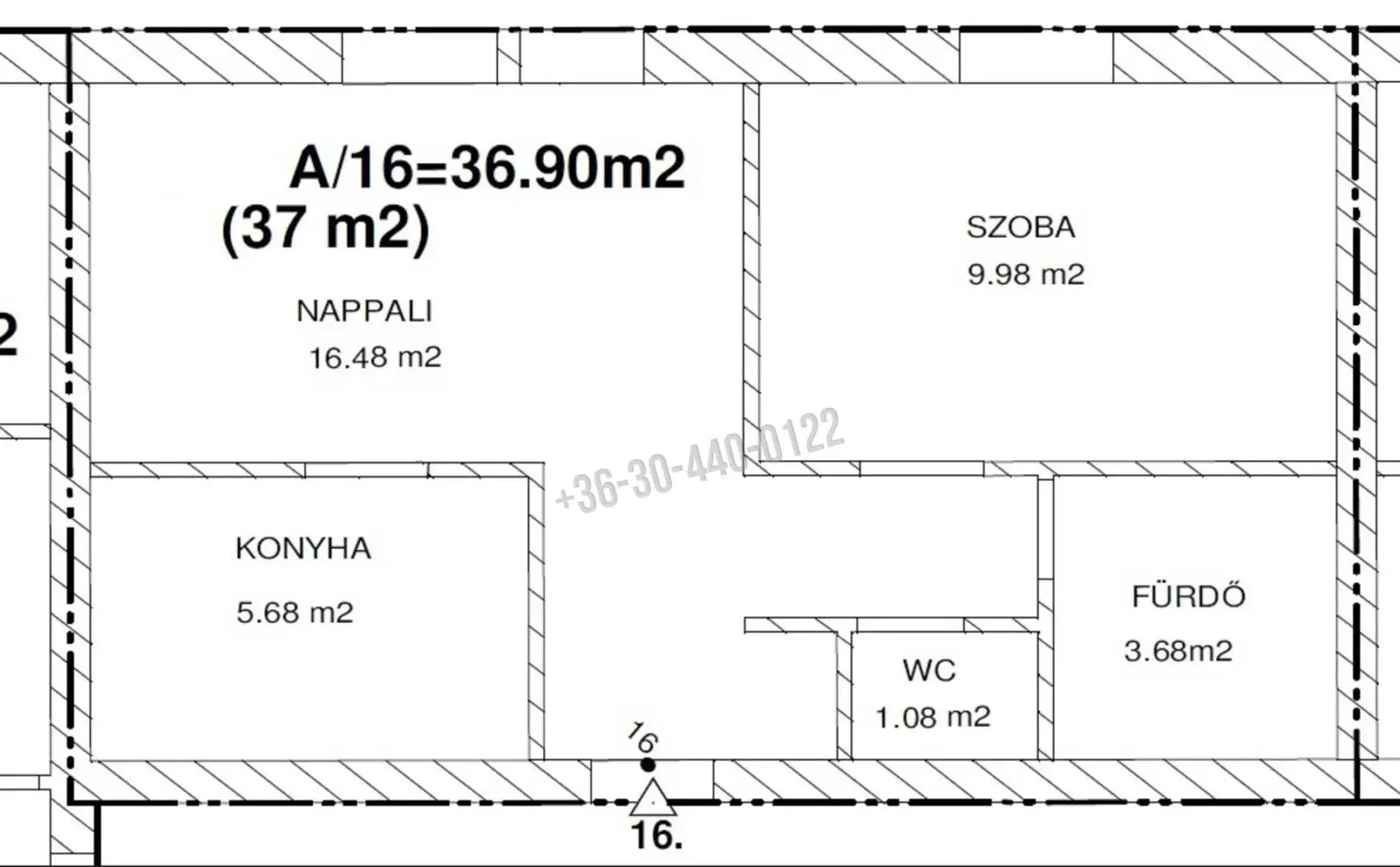 Eladó Társasházi lakás, Hajdúszoboszló, Fürdőnegyed, 37nm, 45600000 Ft