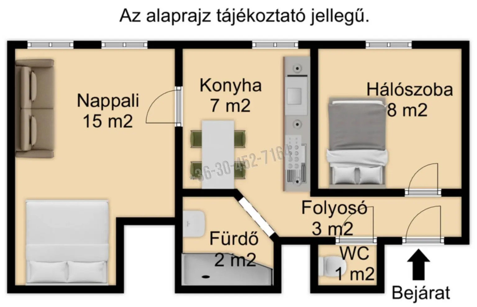 Eladó Társasházi lakás, Budapest X. kerület, Laposdűlő, 36nm, 49900000 Ft