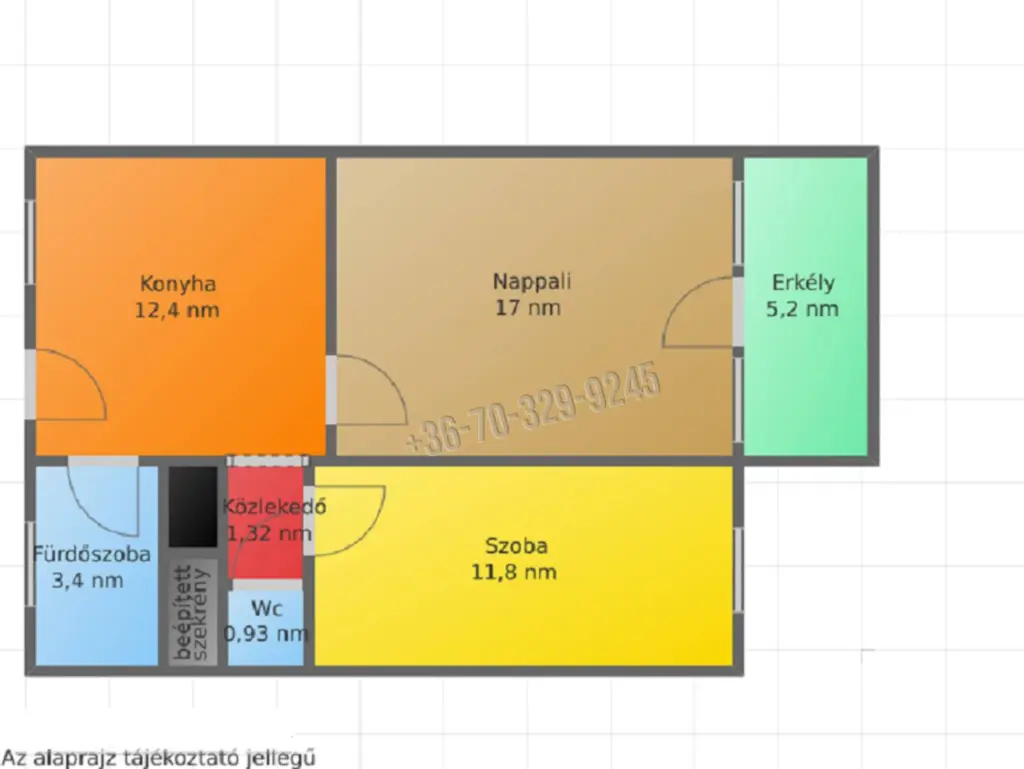 Eladó Társasházi lakás, Salgótarján, Zagyvapálfalva, Déryné út, 50nm, 12500000 Ft