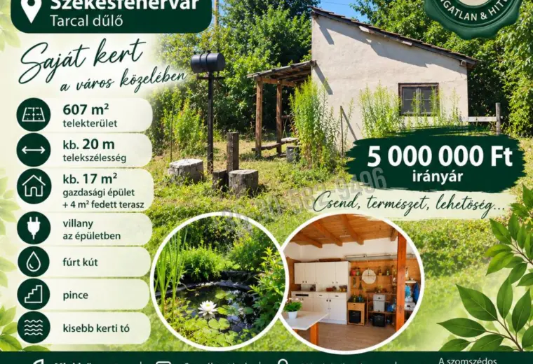 Eladó Külterületi telek, Székesfehérvár, Nincs megadva, Külterület, 0nm, 5000000 Ft