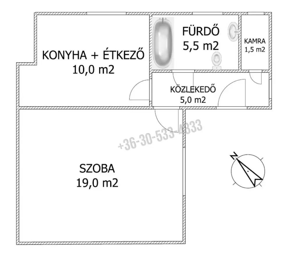 Eladó Társasházi lakás, Kőszeg, Belváros, 41nm, 23700000 Ft