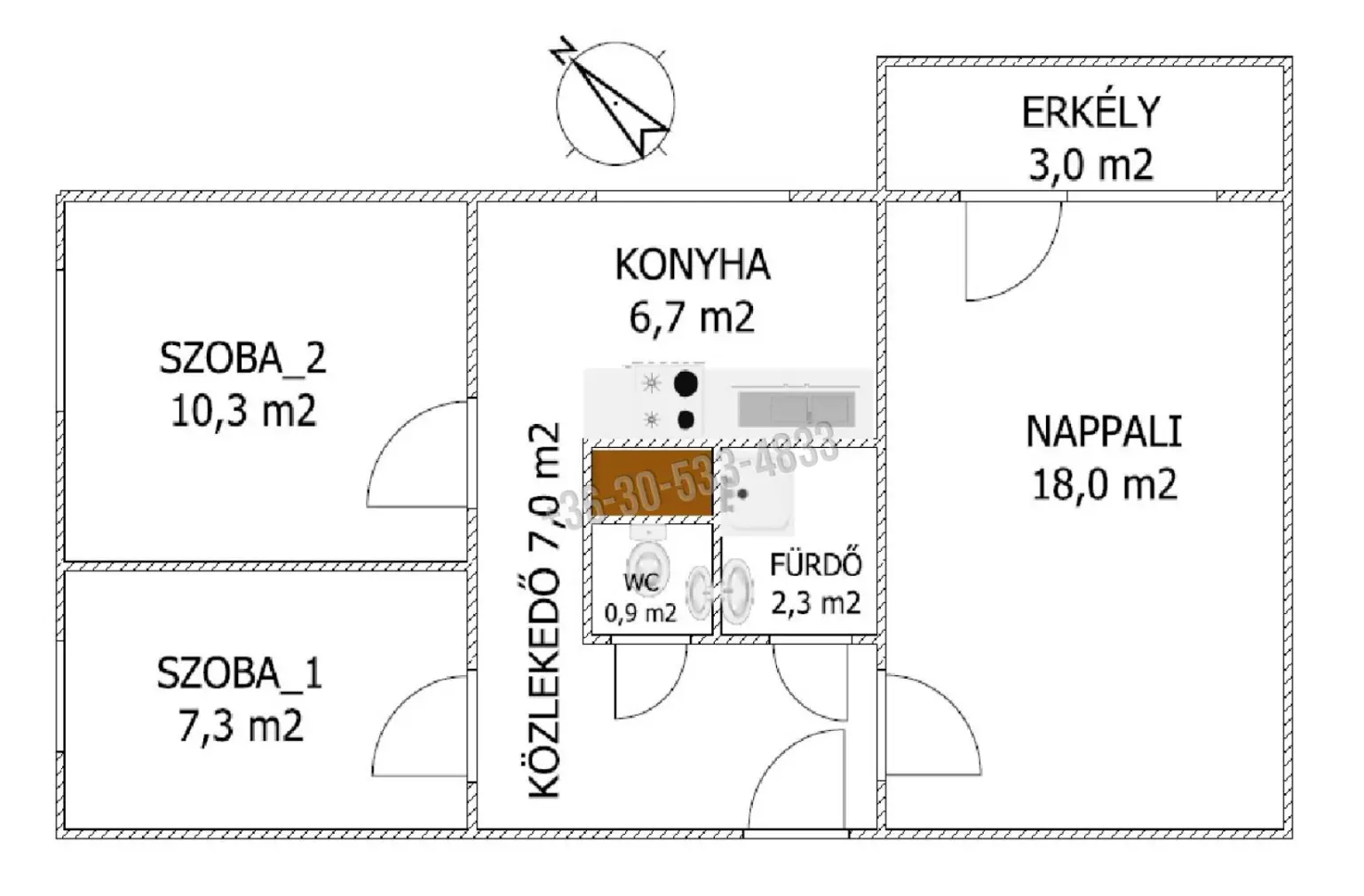 Eladó Panellakás, Szombathely, Derkovits-lakótelep, Rohonci utca, 55nm, 38500000 Ft
