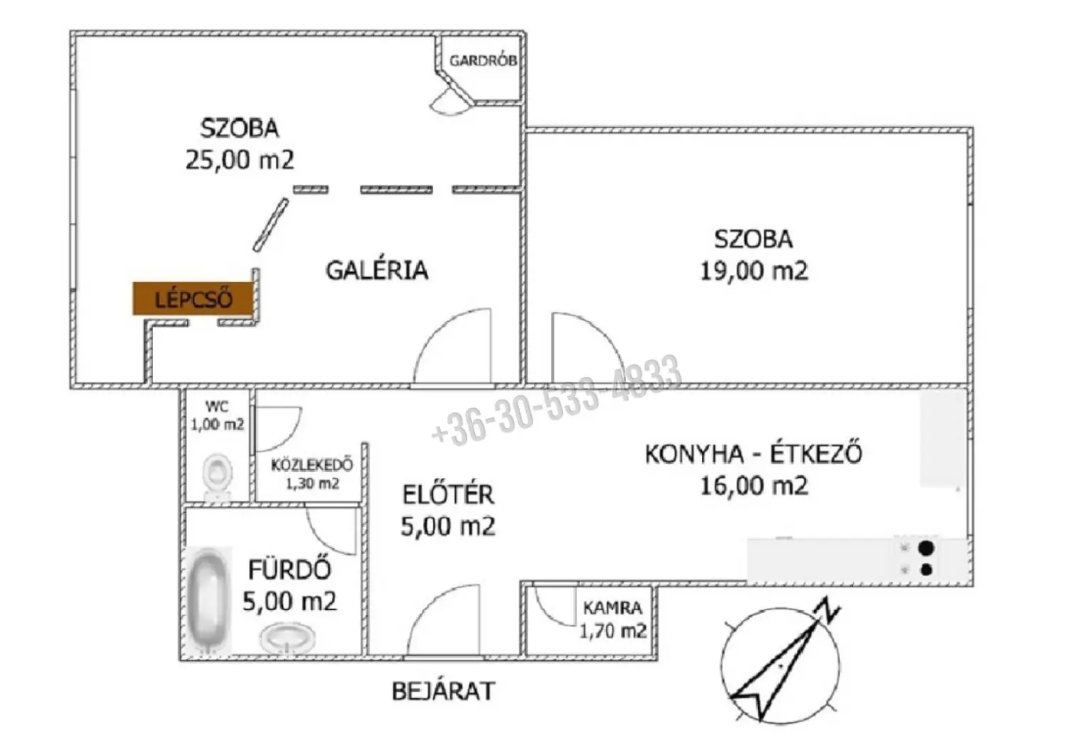Eladó Társasházi lakás, Szombathely, Belváros, 74nm, 54900000 Ft