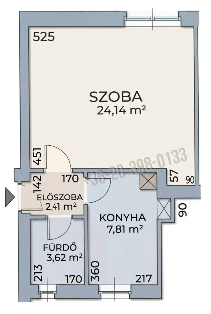 Eladó Társasházi lakás, Budapest VIII. kerület, Hungária ltp., Százados úti ltp., Százados út, 38nm, 46500000 Ft