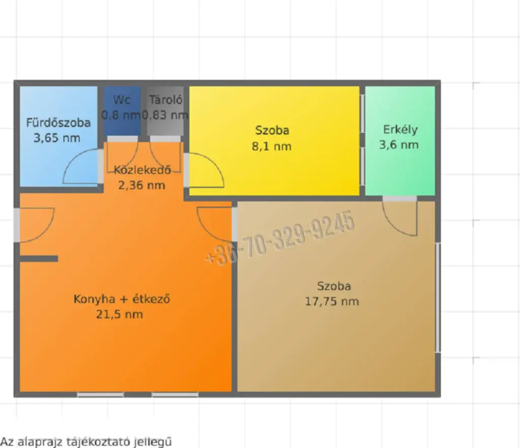 Eladó Panellakás, Salgótarján, Gorkij-lakótelep, Déryné út, 55nm, 17900000 Ft